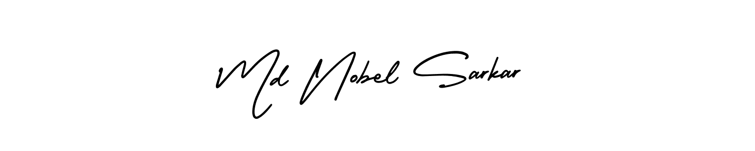 How to make Md Nobel Sarkar signature? AmerikaSignatureDemo-Regular is a professional autograph style. Create handwritten signature for Md Nobel Sarkar name. Md Nobel Sarkar signature style 3 images and pictures png