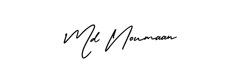 Design your own signature with our free online signature maker. With this signature software, you can create a handwritten (AmerikaSignatureDemo-Regular) signature for name Md Noumaan. Md Noumaan signature style 3 images and pictures png