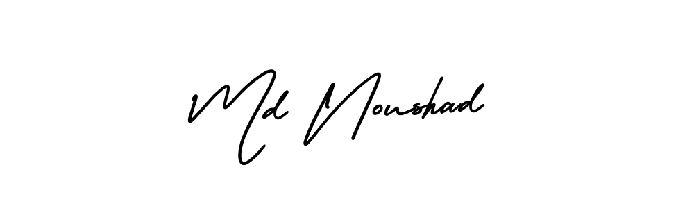 Similarly AmerikaSignatureDemo-Regular is the best handwritten signature design. Signature creator online .You can use it as an online autograph creator for name Md Noushad. Md Noushad signature style 3 images and pictures png