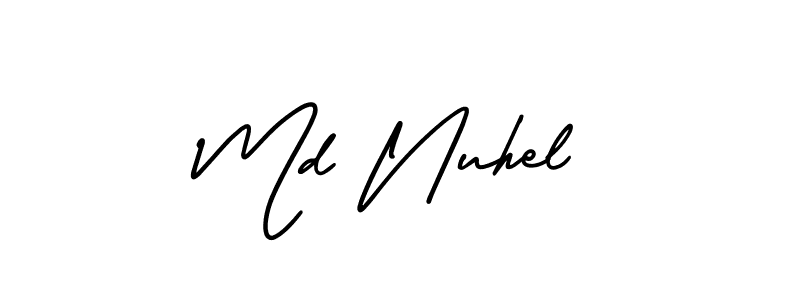 Best and Professional Signature Style for Md Nuhel. AmerikaSignatureDemo-Regular Best Signature Style Collection. Md Nuhel signature style 3 images and pictures png