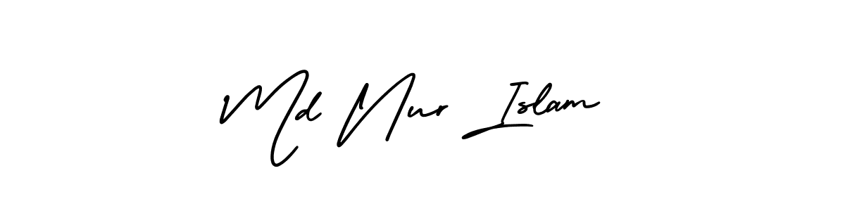 Create a beautiful signature design for name Md Nur Islam. With this signature (AmerikaSignatureDemo-Regular) fonts, you can make a handwritten signature for free. Md Nur Islam signature style 3 images and pictures png