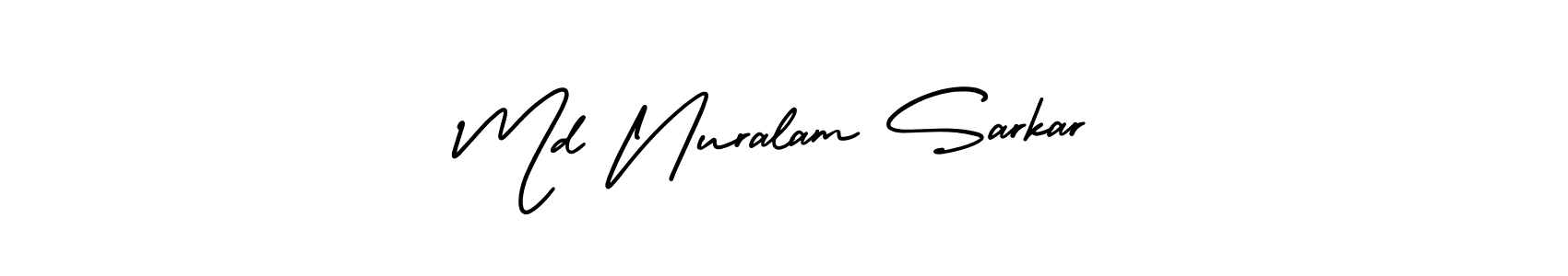 Use a signature maker to create a handwritten signature online. With this signature software, you can design (AmerikaSignatureDemo-Regular) your own signature for name Md Nuralam Sarkar. Md Nuralam Sarkar signature style 3 images and pictures png