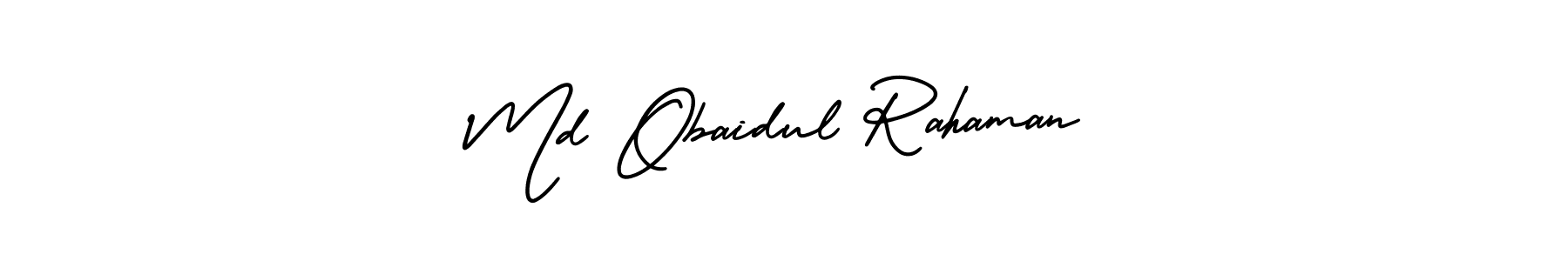 Use a signature maker to create a handwritten signature online. With this signature software, you can design (AmerikaSignatureDemo-Regular) your own signature for name Md Obaidul Rahaman. Md Obaidul Rahaman signature style 3 images and pictures png