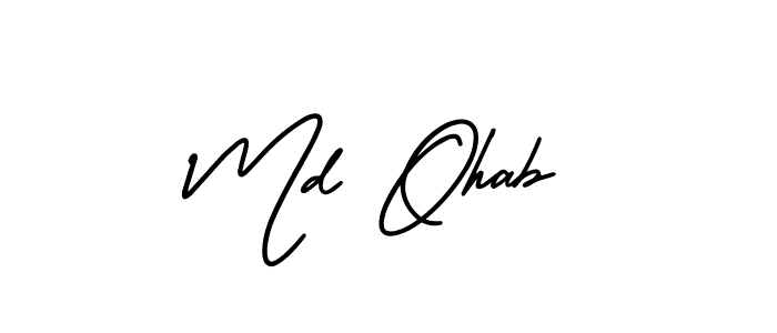 Here are the top 10 professional signature styles for the name Md Ohab. These are the best autograph styles you can use for your name. Md Ohab signature style 3 images and pictures png