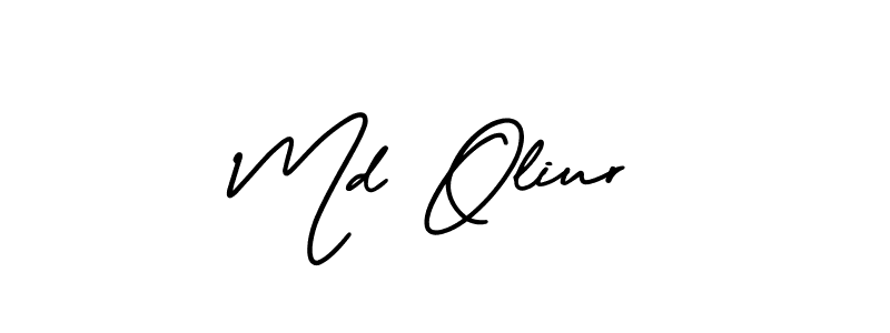 It looks lik you need a new signature style for name Md Oliur. Design unique handwritten (AmerikaSignatureDemo-Regular) signature with our free signature maker in just a few clicks. Md Oliur signature style 3 images and pictures png