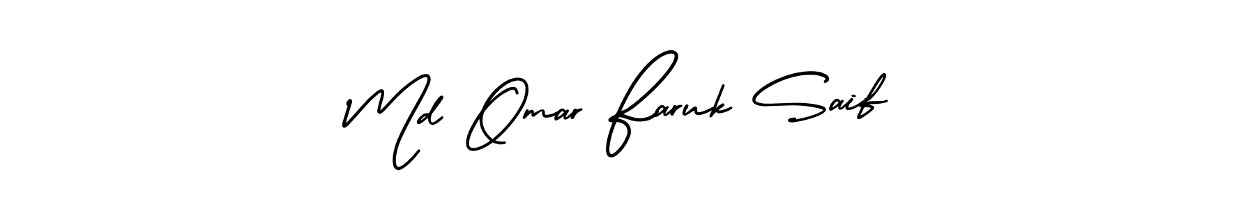 It looks lik you need a new signature style for name Md Omar Faruk Saif. Design unique handwritten (AmerikaSignatureDemo-Regular) signature with our free signature maker in just a few clicks. Md Omar Faruk Saif signature style 3 images and pictures png