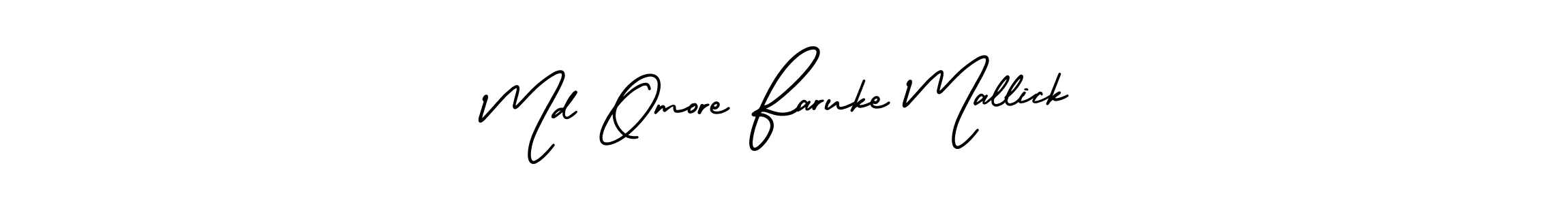 How to make Md Omore Faruke Mallick signature? AmerikaSignatureDemo-Regular is a professional autograph style. Create handwritten signature for Md Omore Faruke Mallick name. Md Omore Faruke Mallick signature style 3 images and pictures png