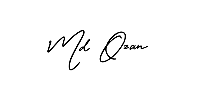 Similarly AmerikaSignatureDemo-Regular is the best handwritten signature design. Signature creator online .You can use it as an online autograph creator for name Md Ozan. Md Ozan signature style 3 images and pictures png