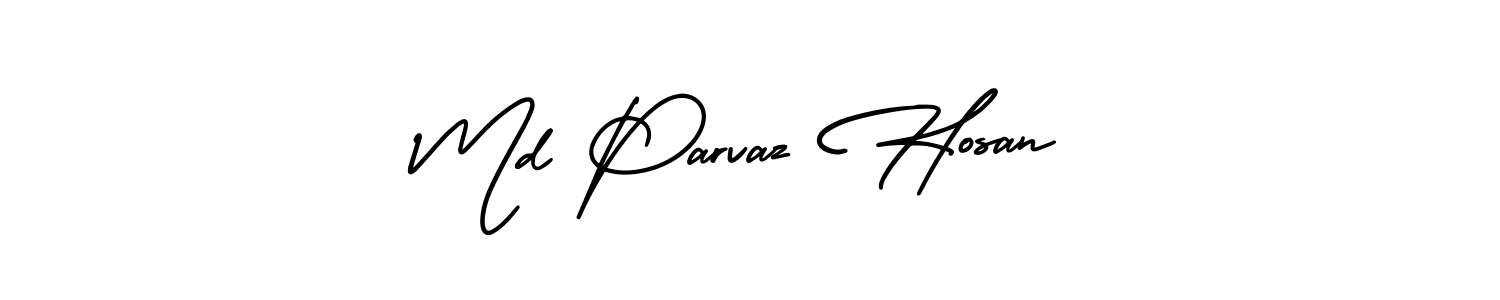 Use a signature maker to create a handwritten signature online. With this signature software, you can design (AmerikaSignatureDemo-Regular) your own signature for name Md Parvaz Hosan. Md Parvaz Hosan signature style 3 images and pictures png