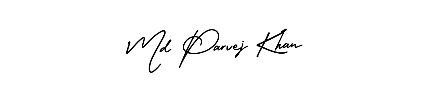 How to Draw Md Parvej Khan signature style? AmerikaSignatureDemo-Regular is a latest design signature styles for name Md Parvej Khan. Md Parvej Khan signature style 3 images and pictures png