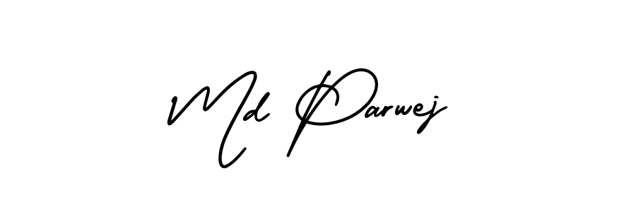 It looks lik you need a new signature style for name Md Parwej. Design unique handwritten (AmerikaSignatureDemo-Regular) signature with our free signature maker in just a few clicks. Md Parwej signature style 3 images and pictures png