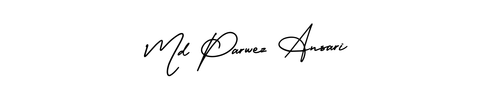 How to make Md Parwez Ansari signature? AmerikaSignatureDemo-Regular is a professional autograph style. Create handwritten signature for Md Parwez Ansari name. Md Parwez Ansari signature style 3 images and pictures png