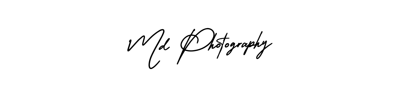 How to make Md Photography name signature. Use AmerikaSignatureDemo-Regular style for creating short signs online. This is the latest handwritten sign. Md Photography signature style 3 images and pictures png