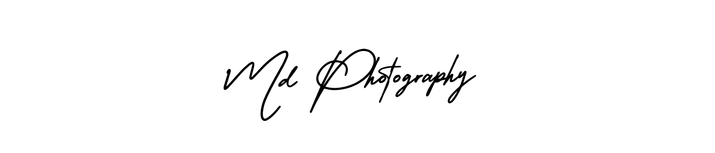 How to make Md Photography name signature. Use AmerikaSignatureDemo-Regular style for creating short signs online. This is the latest handwritten sign. Md Photography signature style 3 images and pictures png