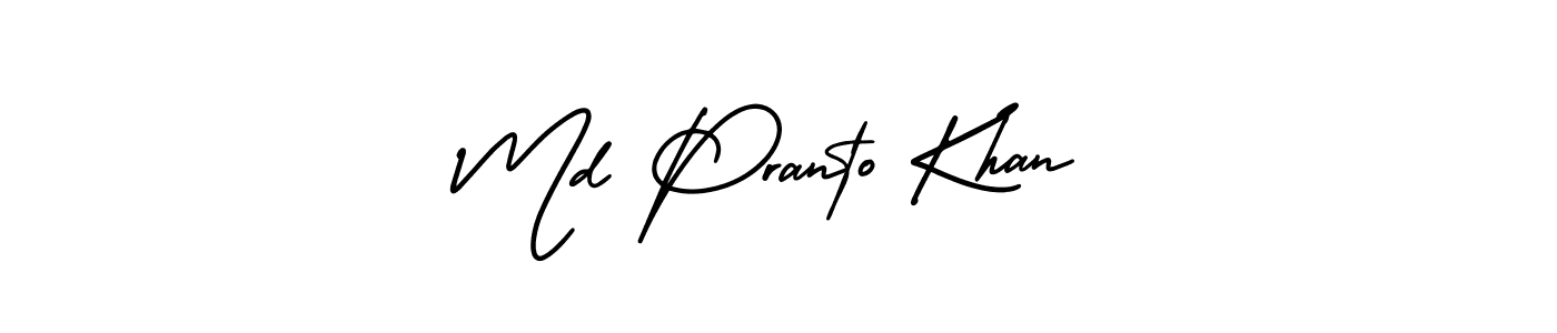 Design your own signature with our free online signature maker. With this signature software, you can create a handwritten (AmerikaSignatureDemo-Regular) signature for name Md Pranto Khan. Md Pranto Khan signature style 3 images and pictures png