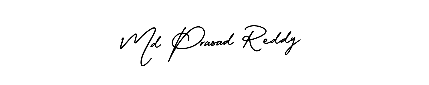 Md Prasad Reddy stylish signature style. Best Handwritten Sign (AmerikaSignatureDemo-Regular) for my name. Handwritten Signature Collection Ideas for my name Md Prasad Reddy. Md Prasad Reddy signature style 3 images and pictures png