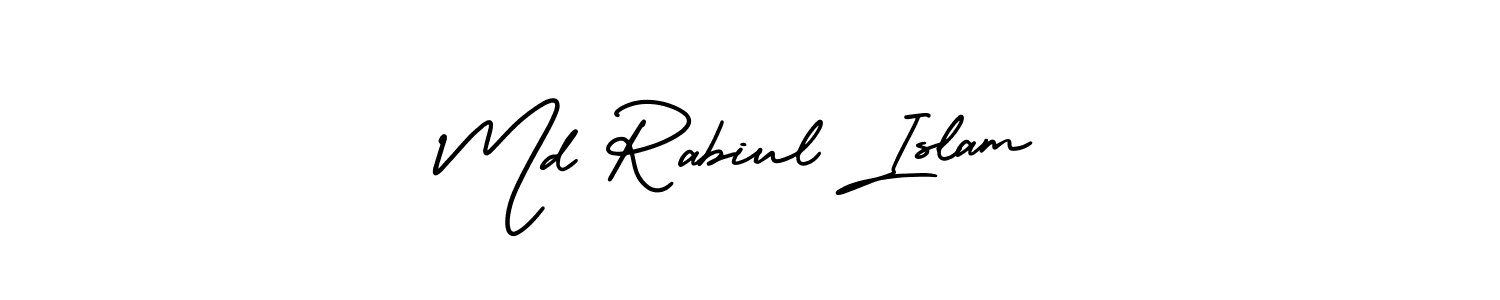 You should practise on your own different ways (AmerikaSignatureDemo-Regular) to write your name (Md Rabiul Islam) in signature. don't let someone else do it for you. Md Rabiul Islam signature style 3 images and pictures png