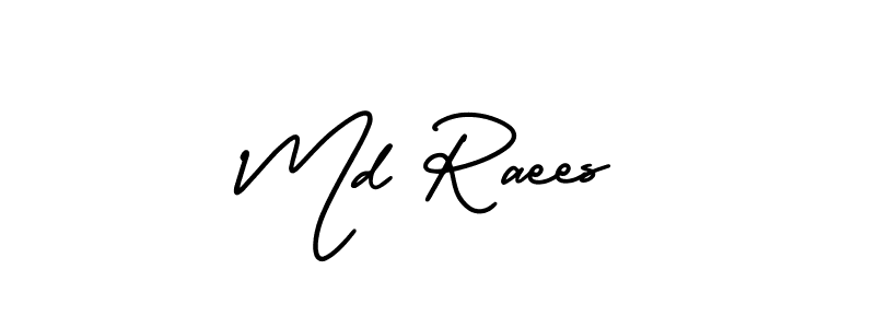 Md Raees stylish signature style. Best Handwritten Sign (AmerikaSignatureDemo-Regular) for my name. Handwritten Signature Collection Ideas for my name Md Raees. Md Raees signature style 3 images and pictures png