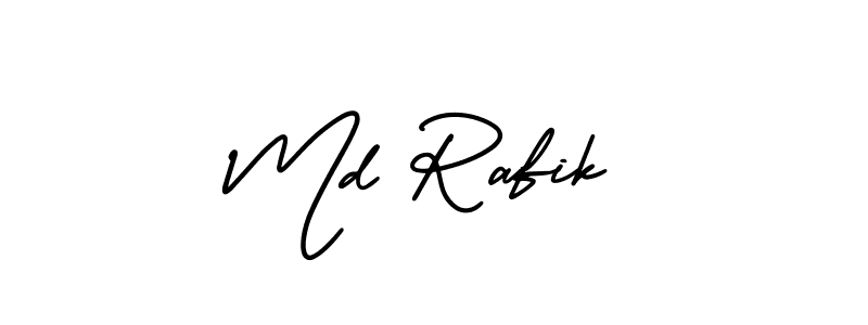 Use a signature maker to create a handwritten signature online. With this signature software, you can design (AmerikaSignatureDemo-Regular) your own signature for name Md Rafik. Md Rafik signature style 3 images and pictures png