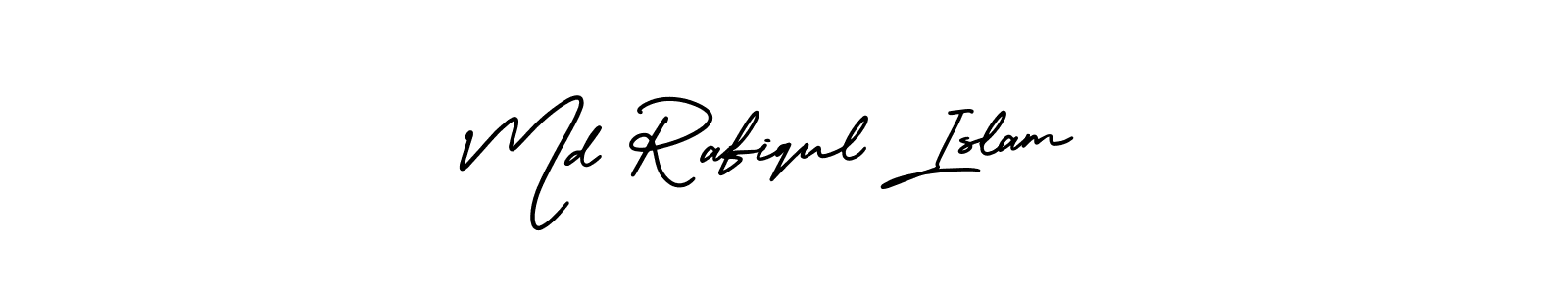 This is the best signature style for the Md Rafiqul Islam name. Also you like these signature font (AmerikaSignatureDemo-Regular). Mix name signature. Md Rafiqul Islam signature style 3 images and pictures png