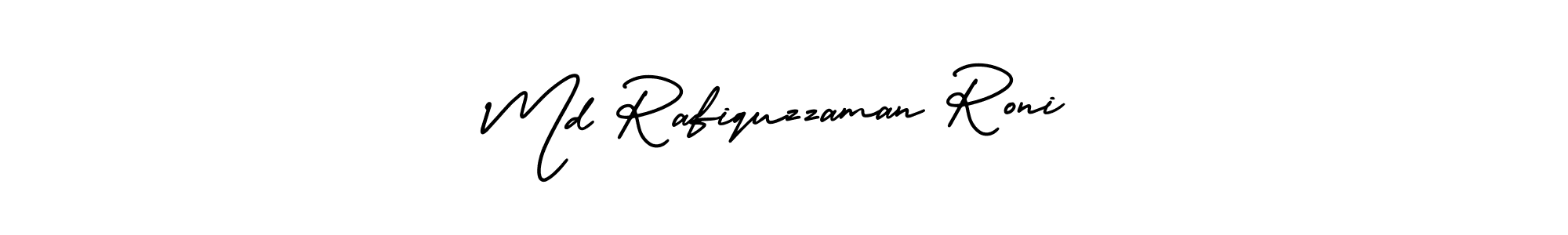 Design your own signature with our free online signature maker. With this signature software, you can create a handwritten (AmerikaSignatureDemo-Regular) signature for name Md Rafiquzzaman Roni. Md Rafiquzzaman Roni signature style 3 images and pictures png