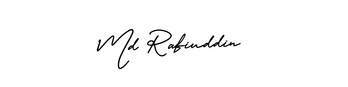 How to make Md Rafiuddin name signature. Use AmerikaSignatureDemo-Regular style for creating short signs online. This is the latest handwritten sign. Md Rafiuddin signature style 3 images and pictures png