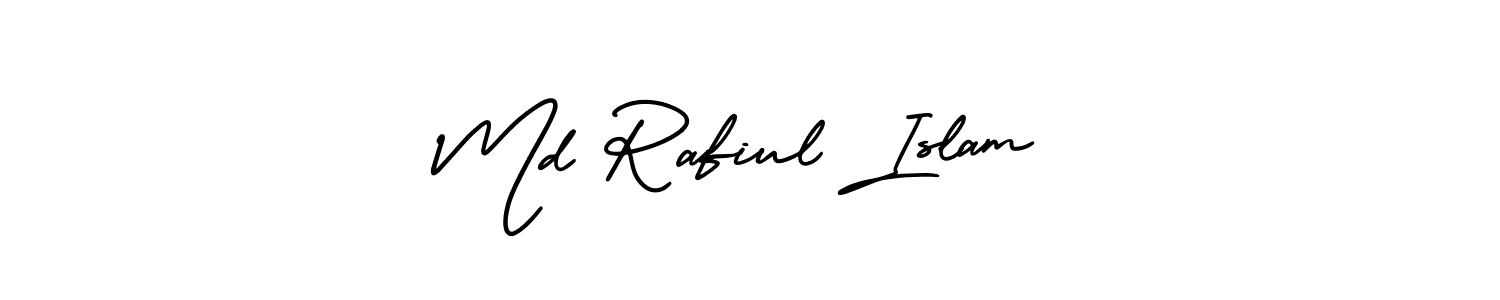 Md Rafiul Islam stylish signature style. Best Handwritten Sign (AmerikaSignatureDemo-Regular) for my name. Handwritten Signature Collection Ideas for my name Md Rafiul Islam. Md Rafiul Islam signature style 3 images and pictures png