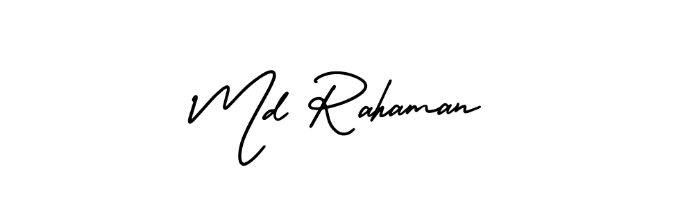 How to make Md Rahaman name signature. Use AmerikaSignatureDemo-Regular style for creating short signs online. This is the latest handwritten sign. Md Rahaman signature style 3 images and pictures png