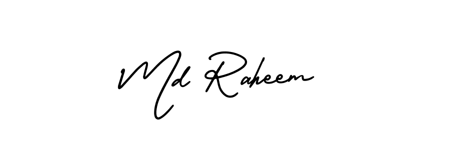 Md Raheem stylish signature style. Best Handwritten Sign (AmerikaSignatureDemo-Regular) for my name. Handwritten Signature Collection Ideas for my name Md Raheem. Md Raheem signature style 3 images and pictures png