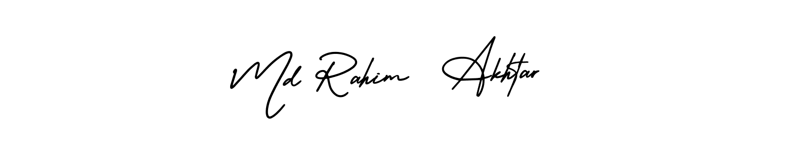 How to make Md Rahim  Akhtar name signature. Use AmerikaSignatureDemo-Regular style for creating short signs online. This is the latest handwritten sign. Md Rahim  Akhtar signature style 3 images and pictures png