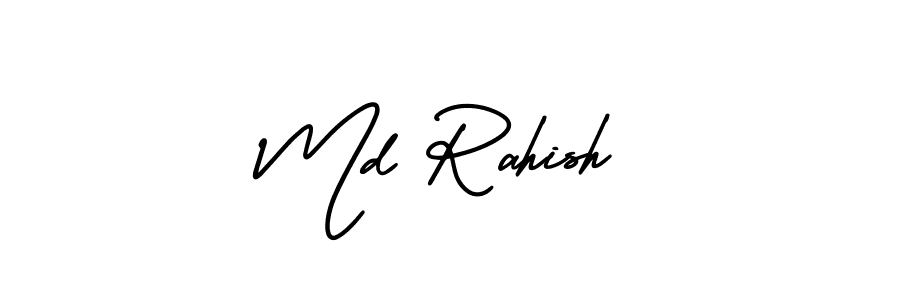 Make a beautiful signature design for name Md Rahish. With this signature (AmerikaSignatureDemo-Regular) style, you can create a handwritten signature for free. Md Rahish signature style 3 images and pictures png