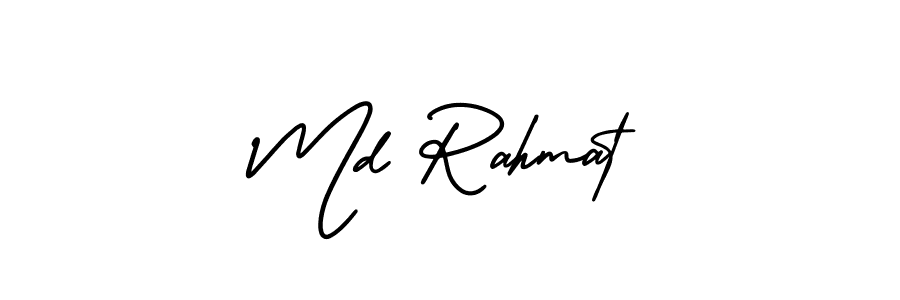 How to make Md Rahmat signature? AmerikaSignatureDemo-Regular is a professional autograph style. Create handwritten signature for Md Rahmat name. Md Rahmat signature style 3 images and pictures png