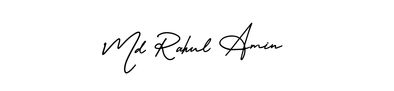 How to make Md Rahul Amin signature? AmerikaSignatureDemo-Regular is a professional autograph style. Create handwritten signature for Md Rahul Amin name. Md Rahul Amin signature style 3 images and pictures png