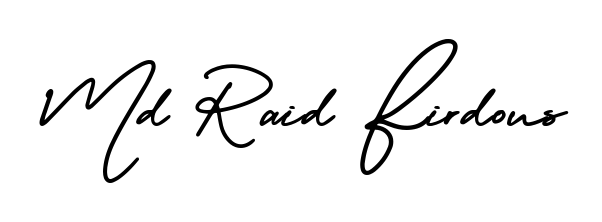 Elevate your brand with a stunning Md Raid Firdous eSignature. The AmerikaSignatureDemo-Regular style provides a balanced, flowing aesthetic for everyday signing. Md Raid Firdous signature style 3 images and pictures png