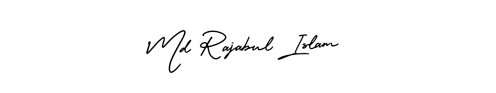 How to make Md Rajabul Islam name signature. Use AmerikaSignatureDemo-Regular style for creating short signs online. This is the latest handwritten sign. Md Rajabul Islam signature style 3 images and pictures png