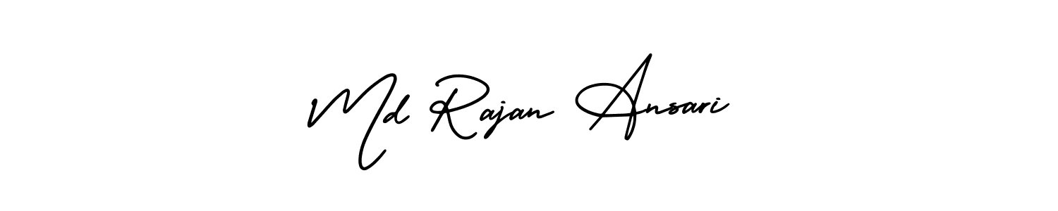 Make a beautiful signature design for name Md Rajan Ansari. With this signature (AmerikaSignatureDemo-Regular) style, you can create a handwritten signature for free. Md Rajan Ansari signature style 3 images and pictures png