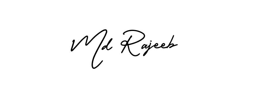 Also You can easily find your signature by using the search form. We will create Md Rajeeb name handwritten signature images for you free of cost using AmerikaSignatureDemo-Regular sign style. Md Rajeeb signature style 3 images and pictures png