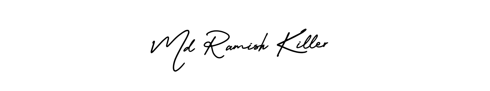 Create a beautiful signature design for name Md Ramish Killer. With this signature (AmerikaSignatureDemo-Regular) fonts, you can make a handwritten signature for free. Md Ramish Killer signature style 3 images and pictures png