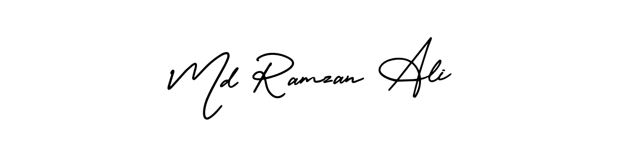 Also You can easily find your signature by using the search form. We will create Md Ramzan Ali name handwritten signature images for you free of cost using AmerikaSignatureDemo-Regular sign style. Md Ramzan Ali signature style 3 images and pictures png