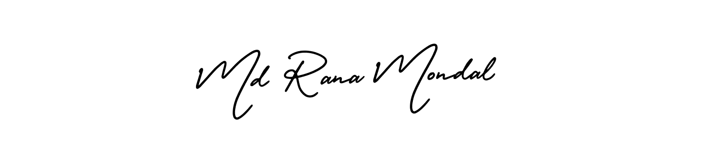 Use a signature maker to create a handwritten signature online. With this signature software, you can design (AmerikaSignatureDemo-Regular) your own signature for name Md Rana Mondal. Md Rana Mondal signature style 3 images and pictures png