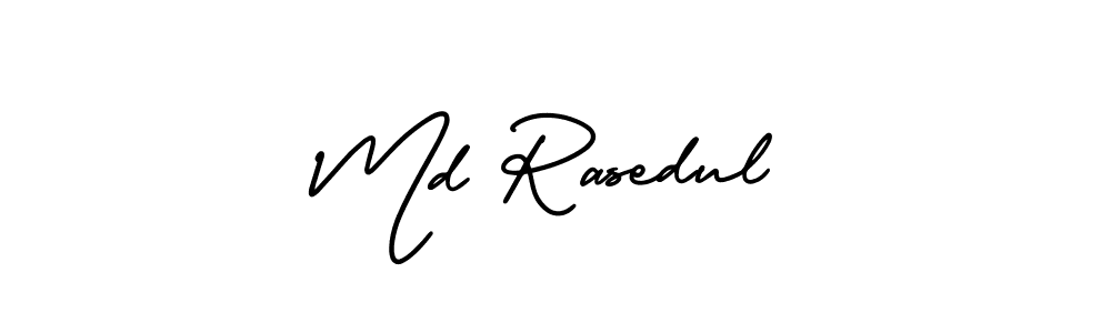 Use a signature maker to create a handwritten signature online. With this signature software, you can design (AmerikaSignatureDemo-Regular) your own signature for name Md Rasedul. Md Rasedul signature style 3 images and pictures png