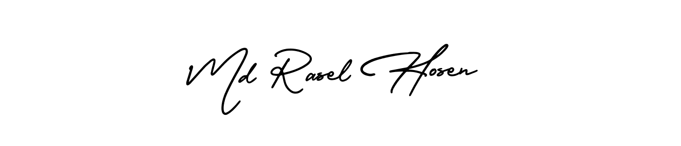 How to make Md Rasel Hosen name signature. Use AmerikaSignatureDemo-Regular style for creating short signs online. This is the latest handwritten sign. Md Rasel Hosen signature style 3 images and pictures png