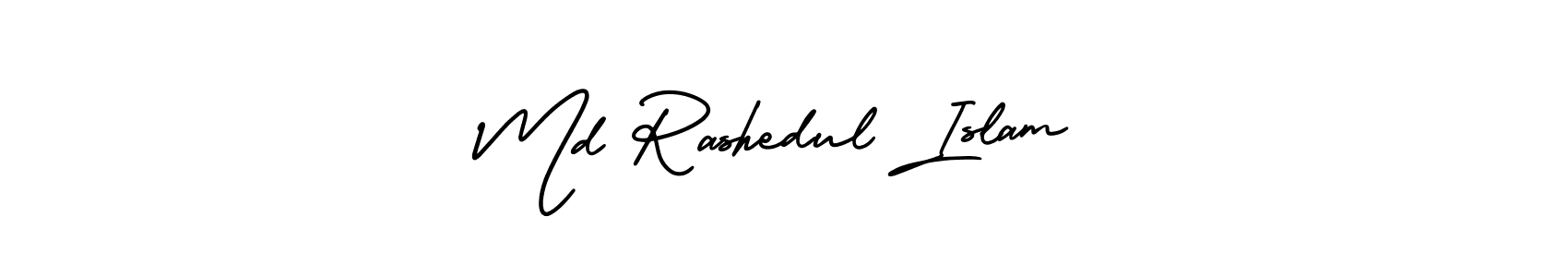 AmerikaSignatureDemo-Regular is a professional signature style that is perfect for those who want to add a touch of class to their signature. It is also a great choice for those who want to make their signature more unique. Get Md Rashedul Islam name to fancy signature for free. Md Rashedul Islam signature style 3 images and pictures png