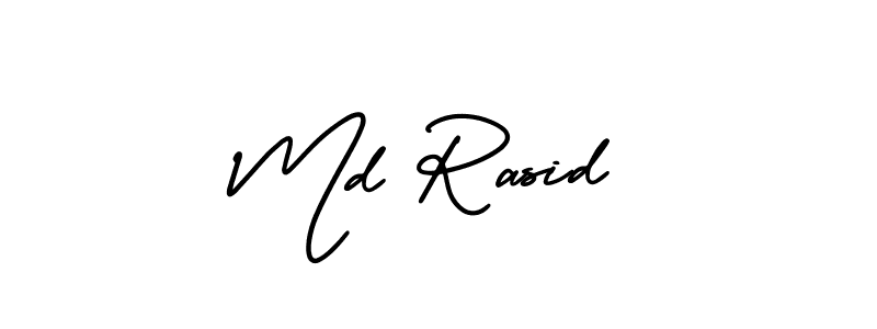 Design your own signature with our free online signature maker. With this signature software, you can create a handwritten (AmerikaSignatureDemo-Regular) signature for name Md Rasid. Md Rasid signature style 3 images and pictures png