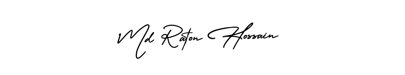 Use a signature maker to create a handwritten signature online. With this signature software, you can design (AmerikaSignatureDemo-Regular) your own signature for name Md Raton Hossain. Md Raton Hossain signature style 3 images and pictures png