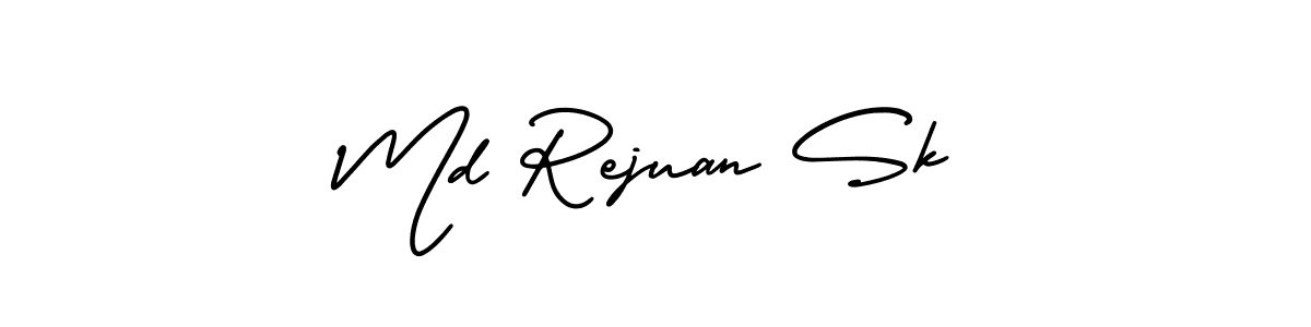 The best way (AmerikaSignatureDemo-Regular) to make a short signature is to pick only two or three words in your name. The name Md Rejuan Sk include a total of six letters. For converting this name. Md Rejuan Sk signature style 3 images and pictures png