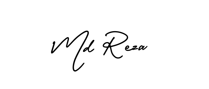 Create a beautiful signature design for name Md Reza. With this signature (AmerikaSignatureDemo-Regular) fonts, you can make a handwritten signature for free. Md Reza signature style 3 images and pictures png