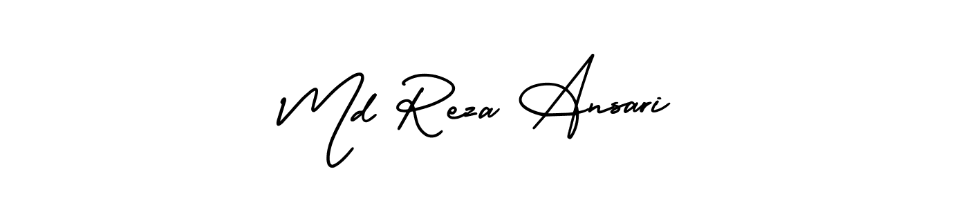 How to make Md Reza Ansari name signature. Use AmerikaSignatureDemo-Regular style for creating short signs online. This is the latest handwritten sign. Md Reza Ansari signature style 3 images and pictures png