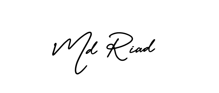 Also we have Md Riad name is the best signature style. Create professional handwritten signature collection using AmerikaSignatureDemo-Regular autograph style. Md Riad signature style 3 images and pictures png