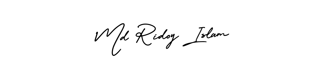 Use a signature maker to create a handwritten signature online. With this signature software, you can design (AmerikaSignatureDemo-Regular) your own signature for name Md Ridoy Islam. Md Ridoy Islam signature style 3 images and pictures png